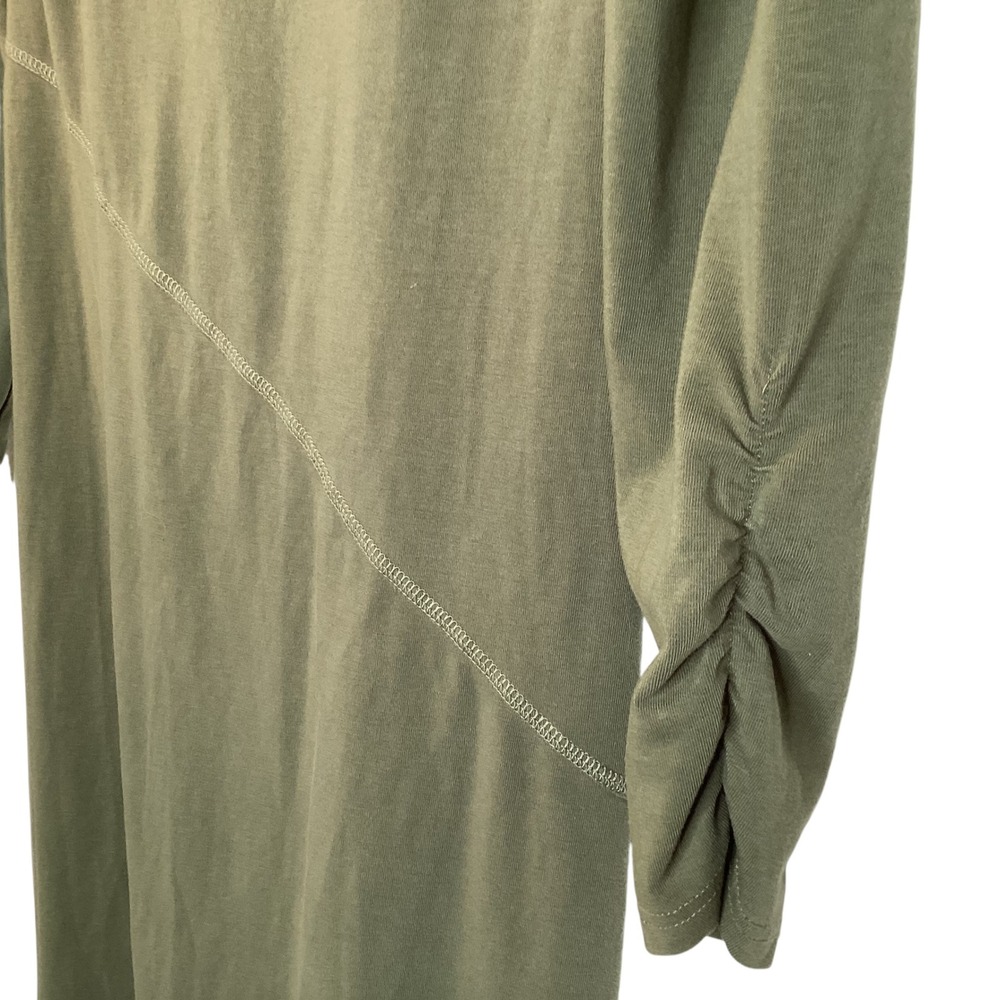 Athleta Olive Green Organic Cotton Long Sleeve Dress S Small Tall Outdoors EUC - Picture 5 of 11